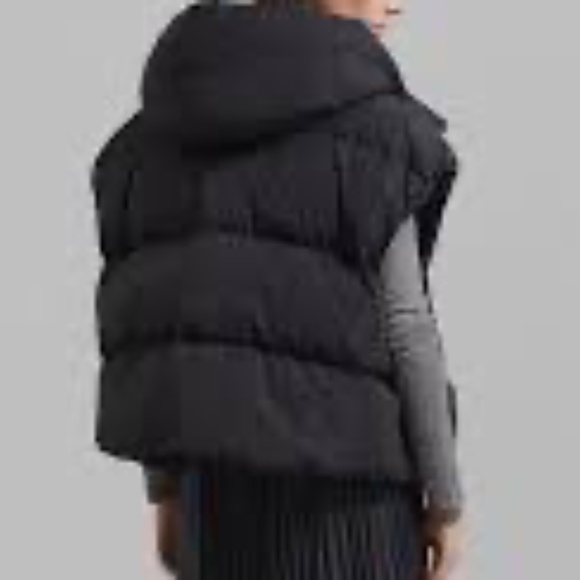 The Frankie Shop Black Marla Puffer Vest with Hood - Size Small - Picture 2 of 3
